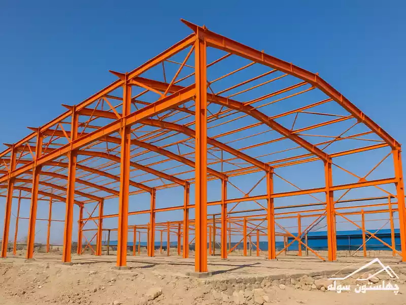 نمونه اجرای سوله خرپایی سبک با سازه مقاوم و قیمت مناسب در سراسر ایران